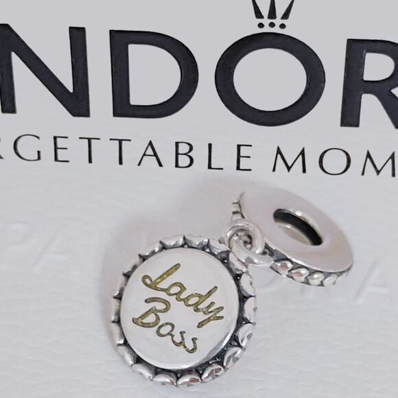 Pandora Lady Boss Charm Metallic Enamel Charm S925 Sliver Charm Bracelete Dangle - Picture 1 of 8